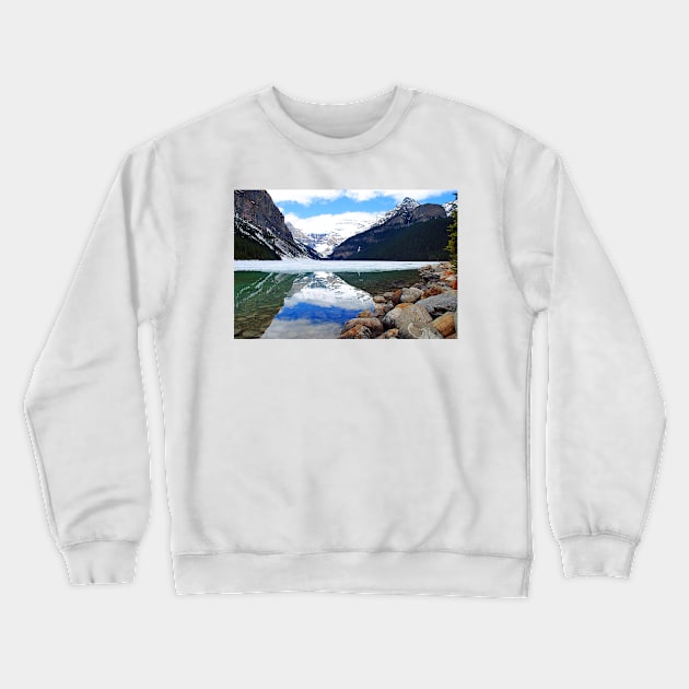 Lake Louise Victoria Glacier Alberta Canadian Rockies Canada Crewneck Sweatshirt by AndyEvansPhotos